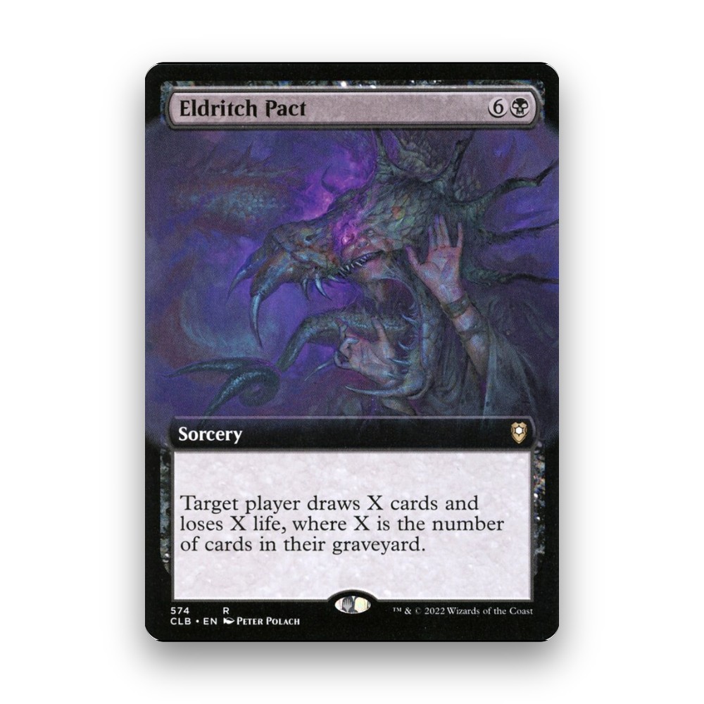 [MTG] Eldritch Pact (Extended Art) (#574) [CLB] [BLACK] [RARE] | Magic the Gathering
