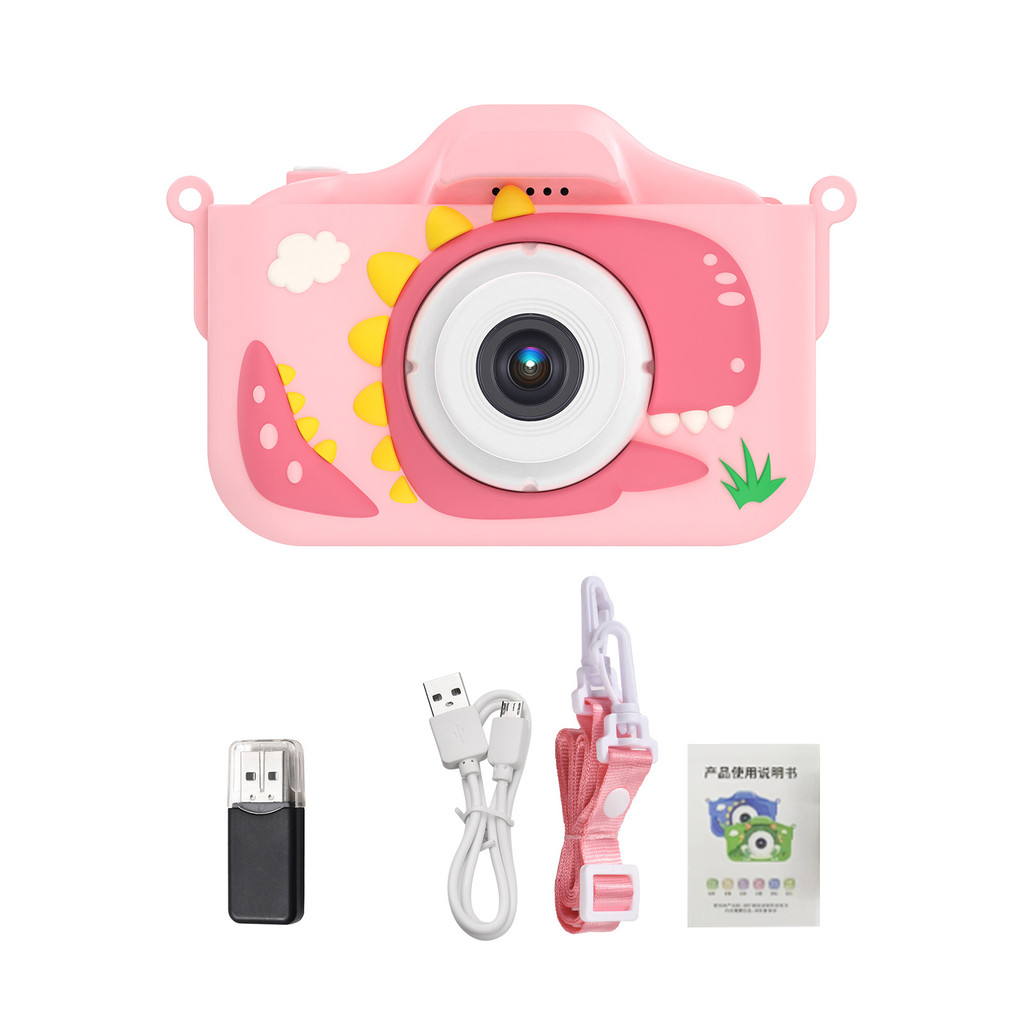 1080P เด็กกล้องดิจิตอลวิดีโอน่ารักสําหรับเลนส์คู่ 2.0 นิ้วหน้าจอ IPS 48M ภาพถ่ายแบตเตอรี่ในตัวเกมพร้