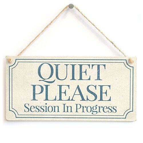 ยอดนิยมตกแต่งบ้านป้ายไม้ Wall Plaque QUIET PLEASE Session In Progress Functional Small Office Home T