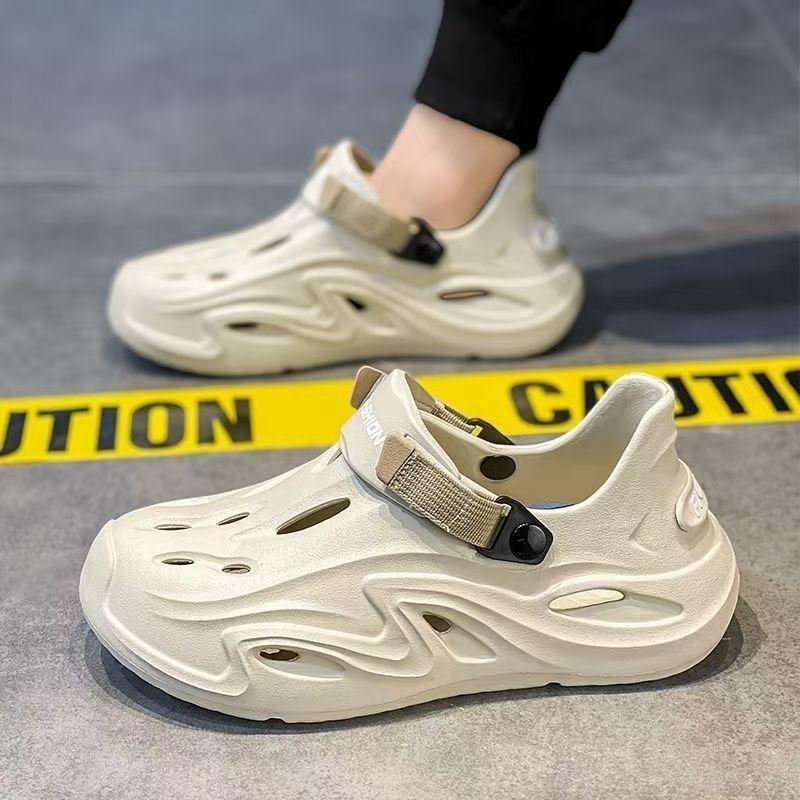 Tikp3 รองเท้าแตะกลางแจ้ง สำหรับผู้ชาย ฤดูร้อนอุทธรณ์ หนาและทนต่อการสึกหรอ กันลื่น ระงับกลิ่นกาย