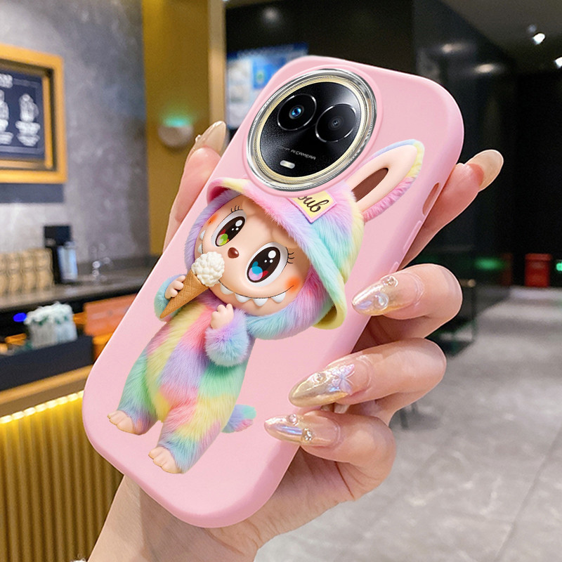 เคสสำหรับ Realme 11 5G 11X 5G C67 5G Narzo 60X 5G เคสโทรศัพท์สัตว์ประหลาดน่ารักกันกระแทกกลมและอ้วน
