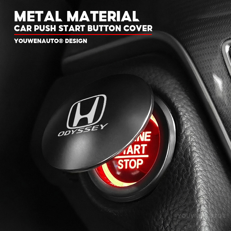 สําหรับ Odyssey รถ Push Start ปุ่มฝาครอบโลหะเครื่องยนต์ Stop ป้องกันสําหรับ Honda odysssey 2024 g7 r