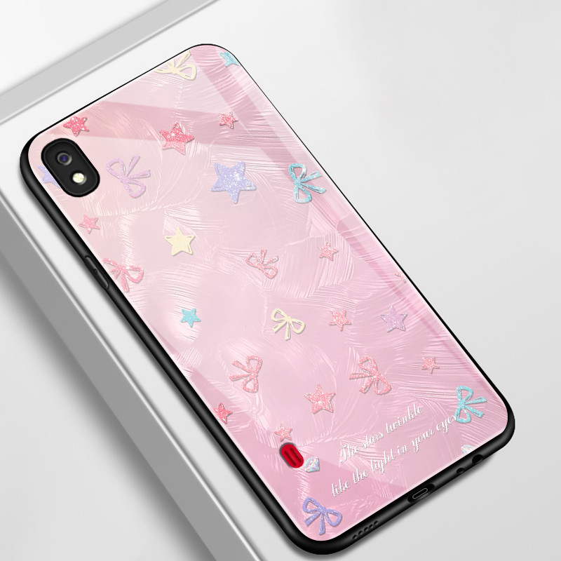 เคสสำหรับ Samsung A10 A10s M01s A11 M11 เคสโทรศัพท์กุทัณฑ์รูปหัวใจเปลือกแก้วกันกระแทก