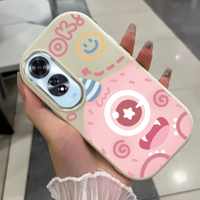 เคสสำหรับ OPPO A60 4G เคสโทรศัพท์สัตว์ประหลาดน่ารักกันกระแทกกลมและอ้วน ราคา ถูกที่สุด ดีลบีเคเค แกลเลอรีภาพที่ 3