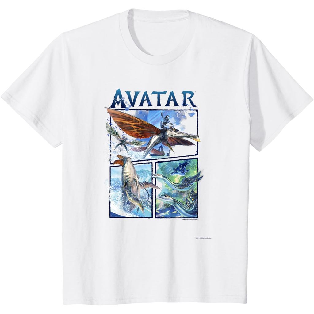 เด็กและผู้ใหญ่ของอําพัน 24s Avatar The Way of Water Air และ Sea Flight Panels Tshirt