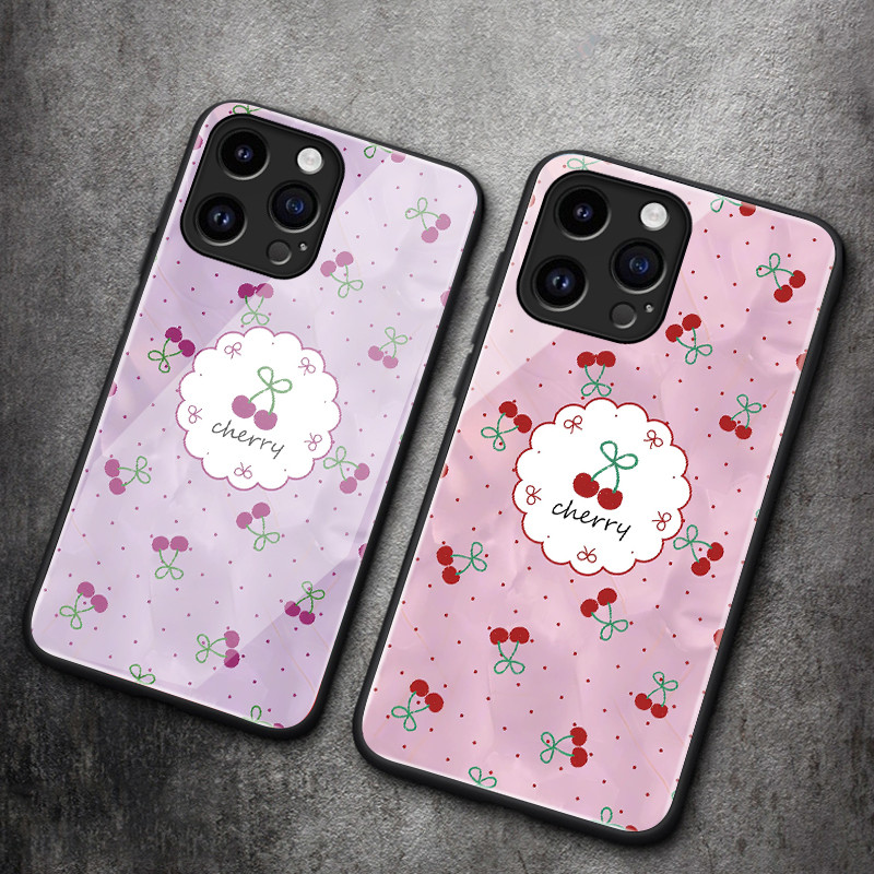 เคสสำหรับ OPPO A55 4G A54 4G A56 5G A55s เคสโทรศัพท์เชอร์รีเปลือกแก้วกันกระแทก - รูปที่ 5