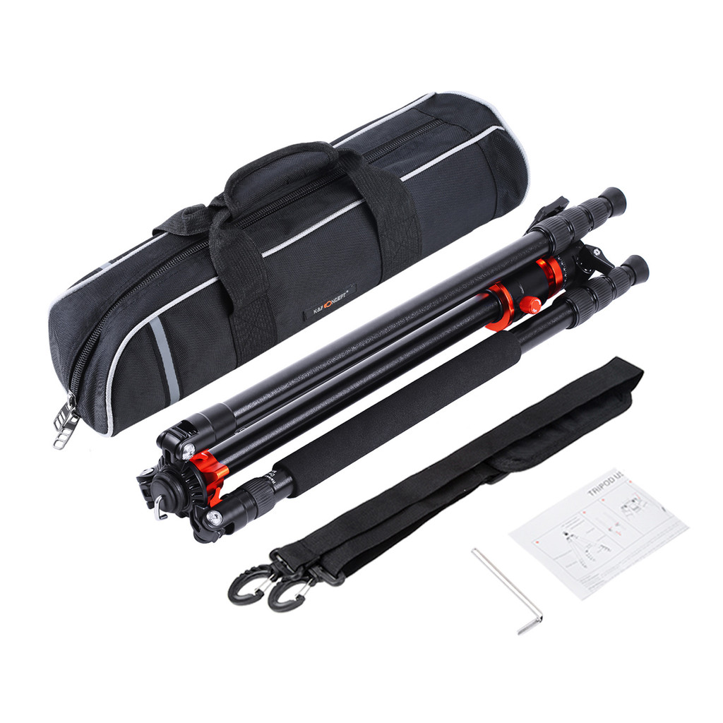K&F CONCEPT SA254T1 2.39M/94.1 นิ้ว Professional การถ่ายภาพขาตั้งกล้อง Monopod กล้องแนวนอนขาตั้งอลูม