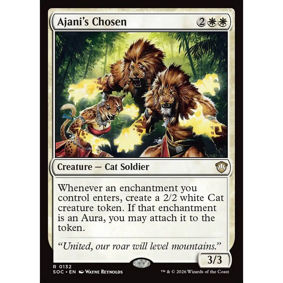 Ajani's Chosen การ์ด Magic the Gathering [MTG] ของแท้