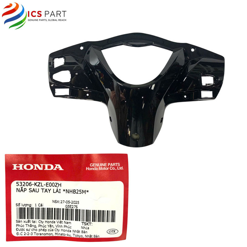 53206KZLE00ZH | ปลอกคอ ปลอกพวงมาลัย คอท้าย Old Vision, Vision 110 2011 - 2014 *NHB25M* Honda สีดําเง