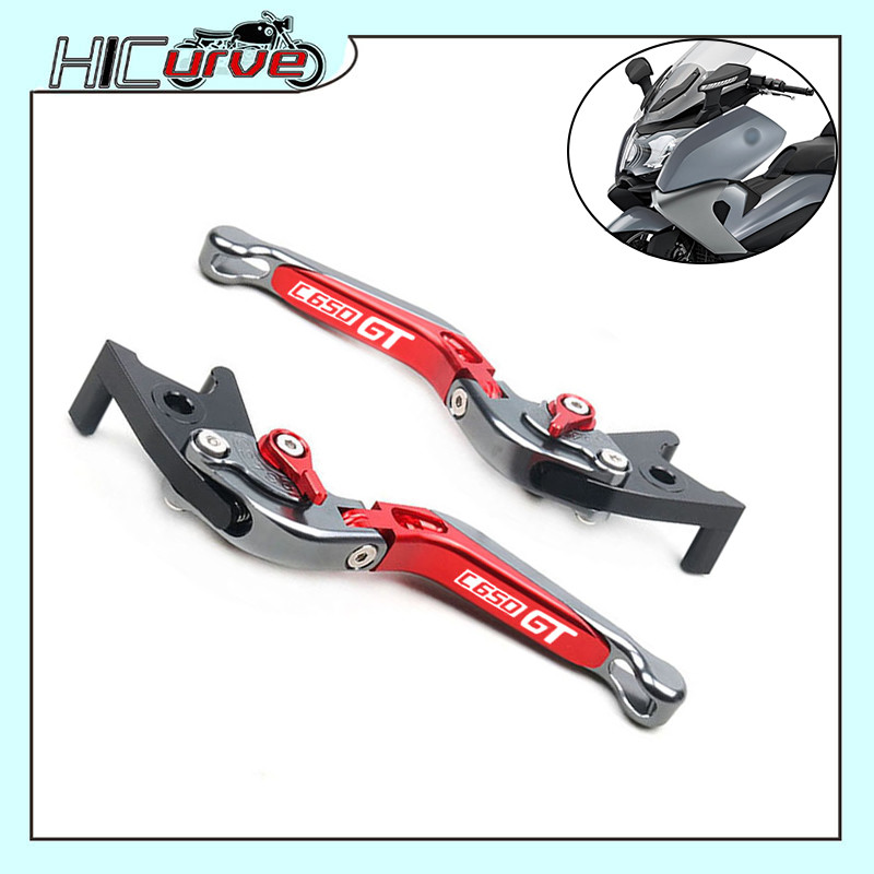 สําหรับ BMW C650GT C650 GT 2012 2013 2014 2015 อุปกรณ์เสริมรถจักรยานยนต์พับขยายได้คลัทช์เบรคโลโก้ C6