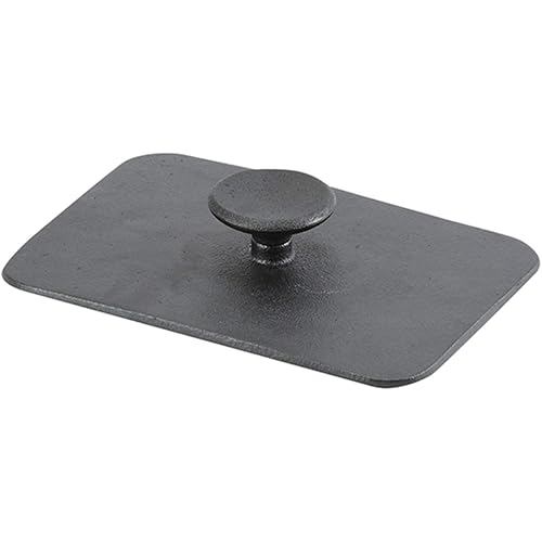 Meat press, square, cast iron, 18 x 12.5 cm, Sprout, HB-5497, black.