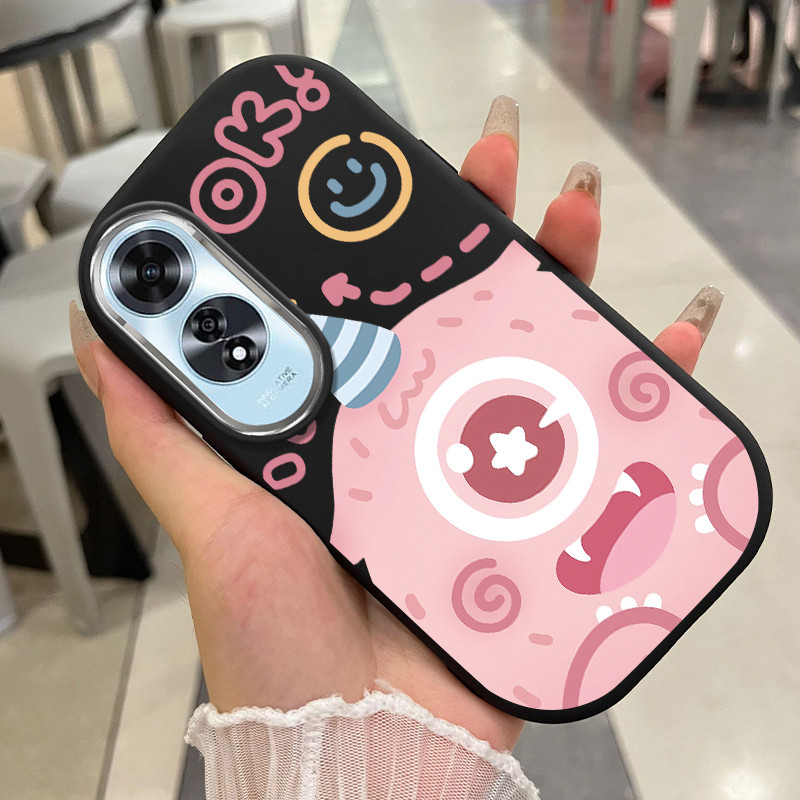 เคสสำหรับ OPPO A60 4G เคสโทรศัพท์สัตว์ประหลาดน่ารักกันกระแทกกลมและอ้วน ราคา ถูกที่สุด ดีลบีเคเค แกลเลอรีภาพที่ 2