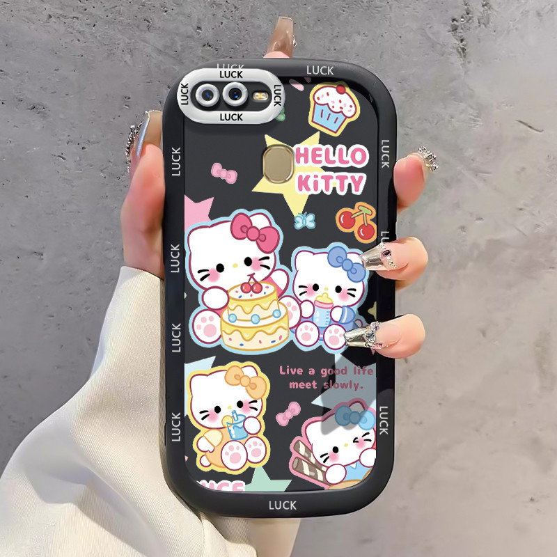 เคสสำหรับ OPPO A7 A5s A12 A12s A11K เคสโทรศัพท์แมวซิลิโคนกันกระแทก