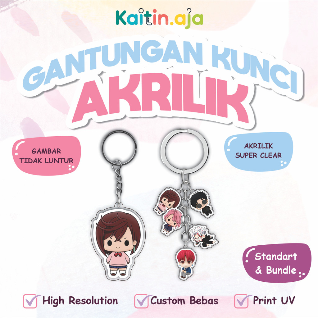 GANTUNGAN พวงกุญแจอะคริลิค / พวงกุญแจ ANIME DANADAN MINI