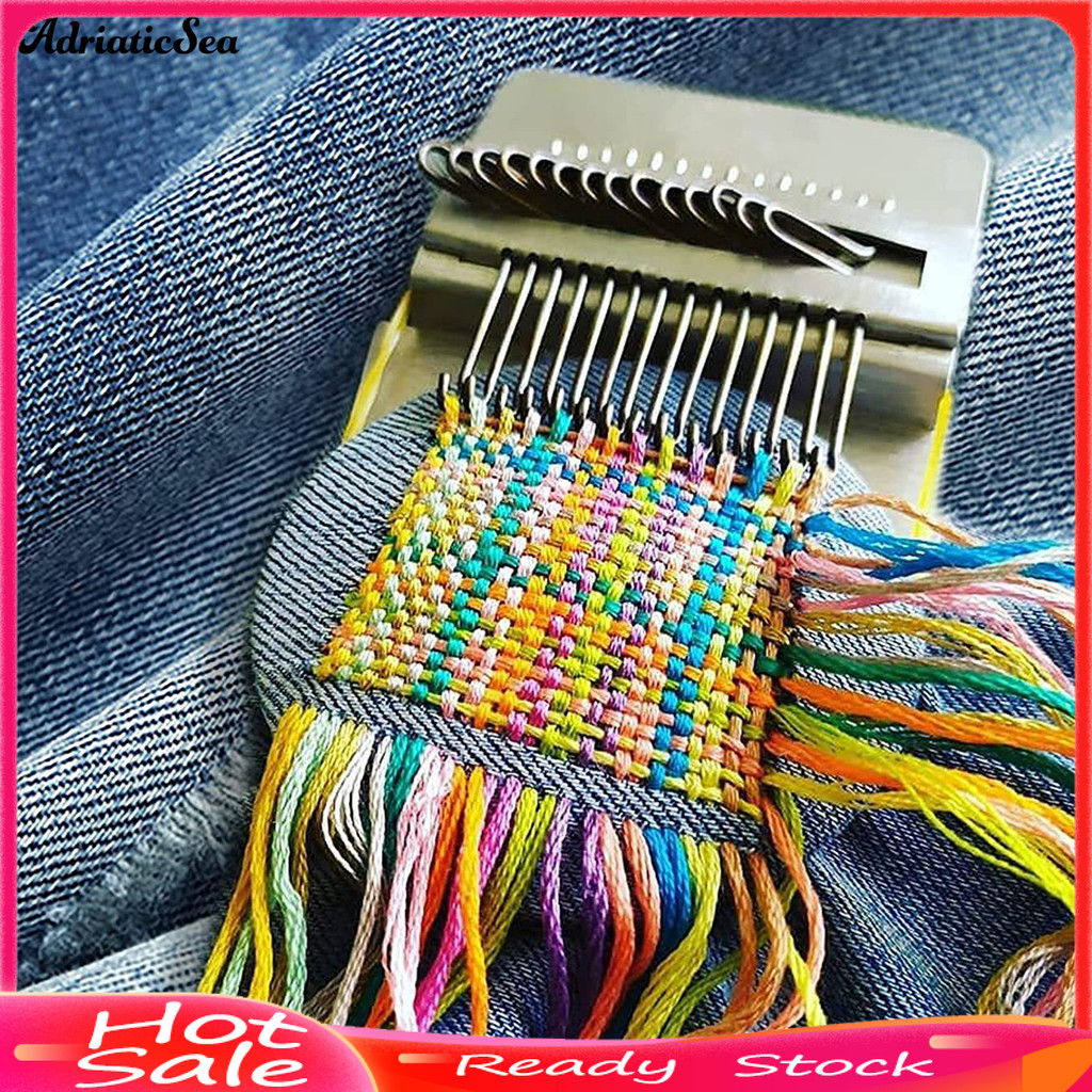 [COD]☃Knit Patch Loom Kit ชุดซ่อมถัก Loom Knit Patch Maker Kit แบบพกพา Patch Darning Loom สําหรับ Me