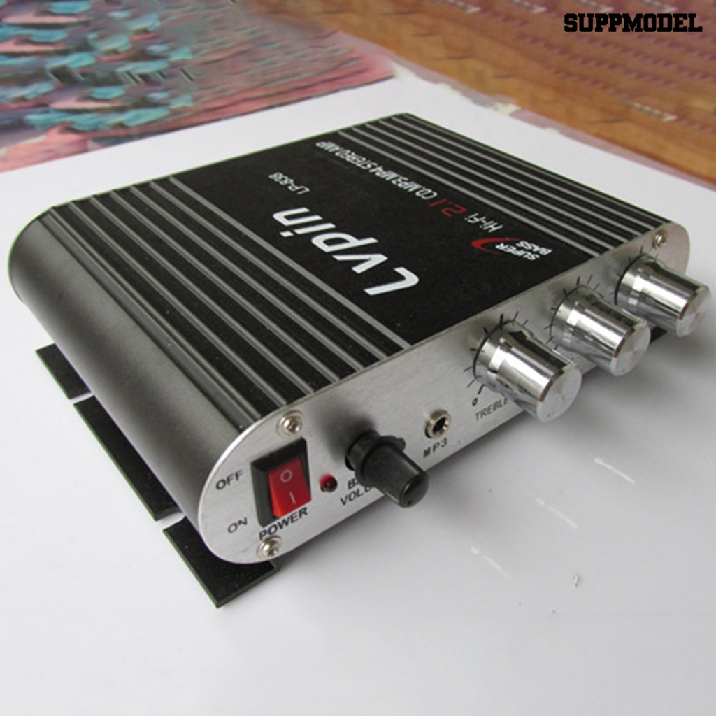 Suppmodel Lvpin838 ซับวูฟเฟอร์ 2.1 ช่อง Super Bass HiFi 12V CD MP3 MP4 สเตอริโอวิทยุเครื่องขยายเสียง