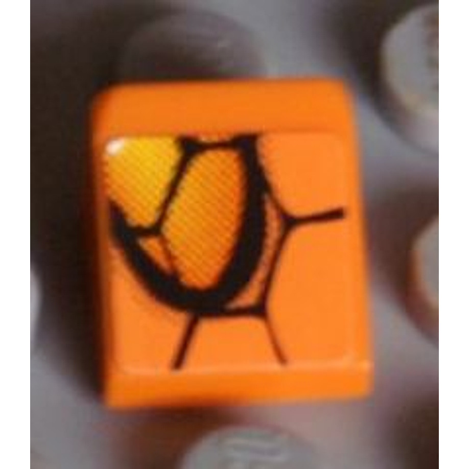 Brick2cube Part - Slope 30 1 x 1 x 2/3 Snakeskin Pattern Model Left Side (Sticker) - Set 8158 - 5420