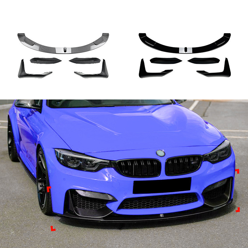 เหมาะสําหรับ BMW 3 Series 4 Series M3 M4 F80 F81 F82 F83 กันชนหน้าด้านหน้า Lip ด้านหน้าพลั่ว Air มีด