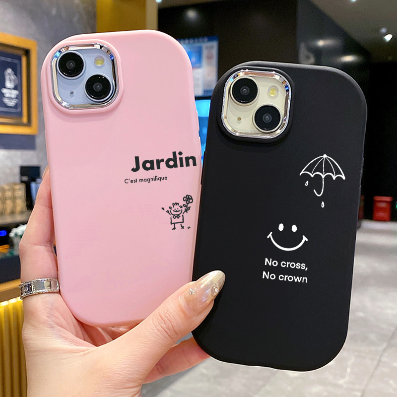 เคสสำหรับ Realme C53 C51 C51s Narzo N53 Note 50 เคสโทรศัพท์รอยยิ้มสวนร่มกันกระแทกกลมและอ้วน - รูปที่ 7
