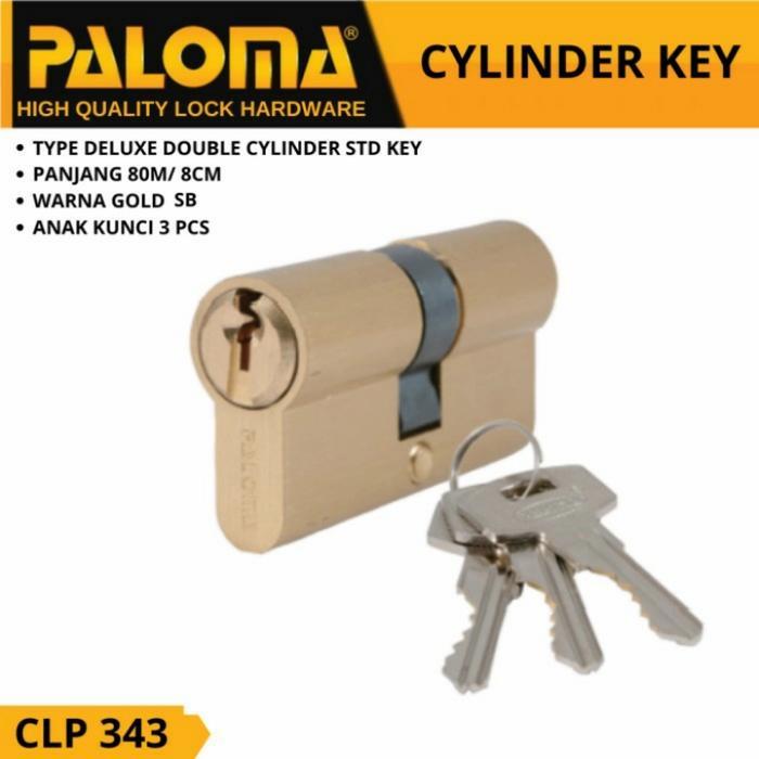 Double กระบอก Paloma Clp 434/344/345 Deluxe Dc-Sk 80Mm กุญแจมาตรฐาน