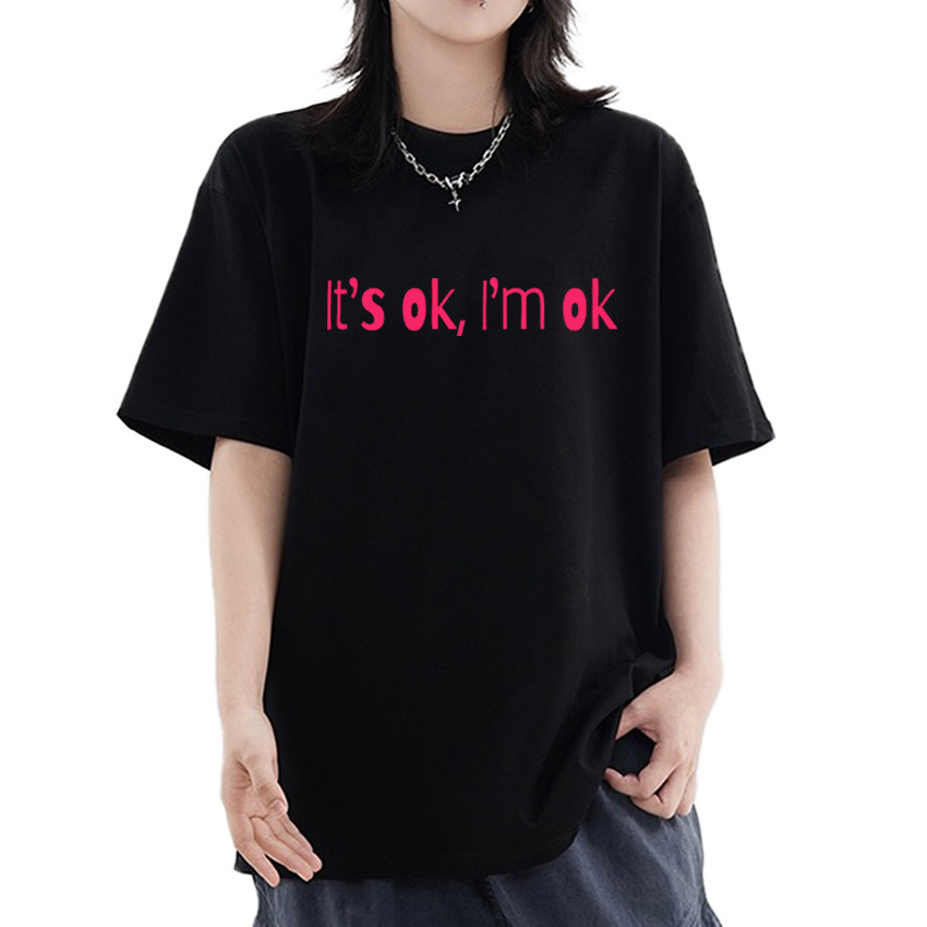 นักร้องร้อน Tate McRae Its ok, Im ok music T เสื้อผู้ชายผู้หญิงแฟชั่น Y2k เสื้อยืดแขนสั้น Unisex ขนา