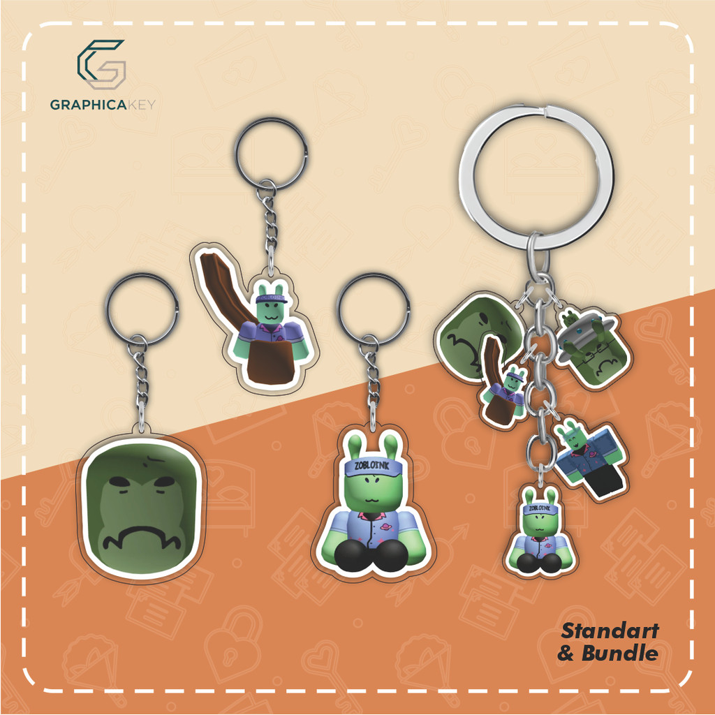 GANTUNGAN ROBLOX FORSAKEN ELLIOT ALIEN พวงกุญแจอะคริลิค -2