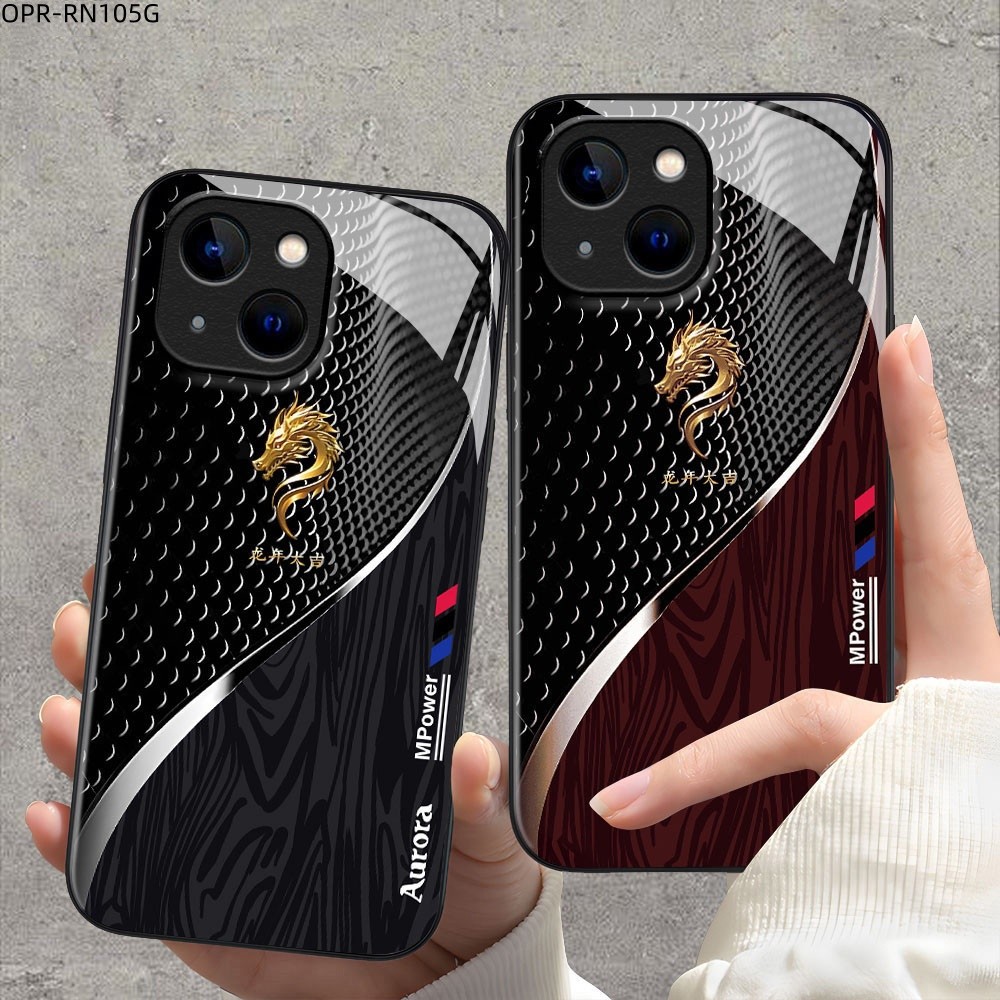 เคส For Reno 14F 13F 13 12 12F 11 11F 10 Pro 4G 5G เคสโทรศัพท์ เคสมือถือ เคสออปโป้ เคสแข็ง Phone Glass Case BLK