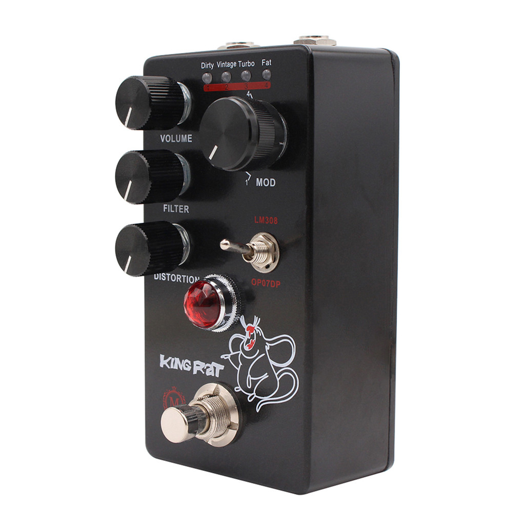 Loclth MOSKYAudio Fuzz Distortion Guitar Effect Pedal 4 Mode Switch & Volume/Filter/Disturtion Contr