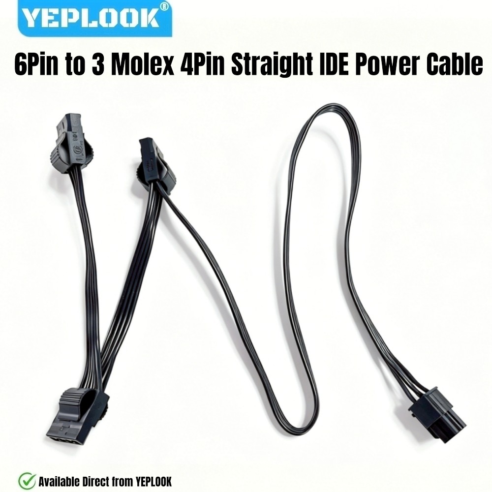 สําหรับ Corsair HX Platinum, 6Pin to 3 Molex Straight, IDE 4Pin สายไฟสําหรับ Corsair HX1200, HX1000,
