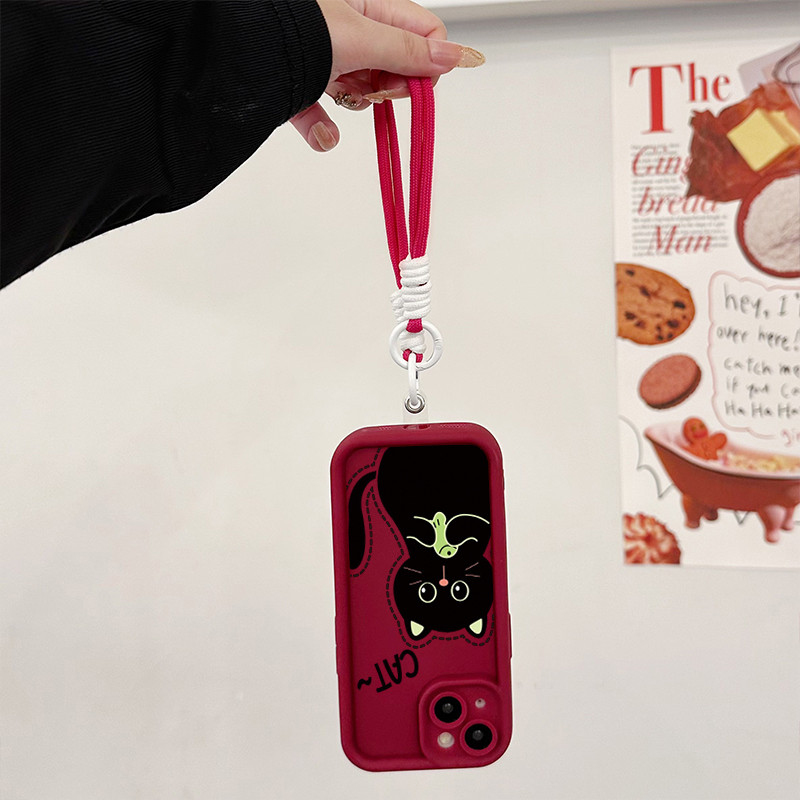 เคสสำหรับ Samsung Galaxy A52 5G A52s เคสโทรศัพท์แมวสามสีซิลิโคนสายคล้องกันกระแทก - รูปที่ 4