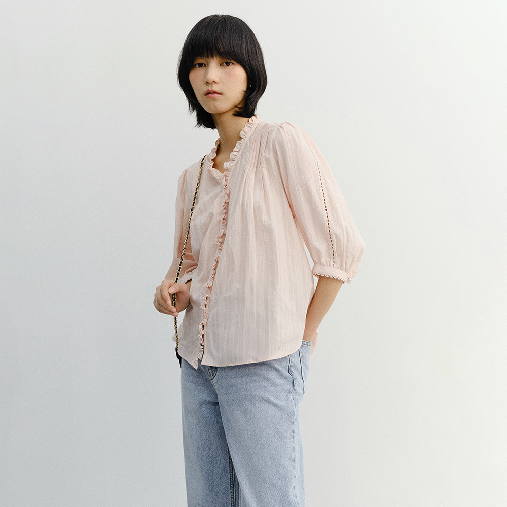 [Dundst] Jane Frill Blouse_UDBL6B222