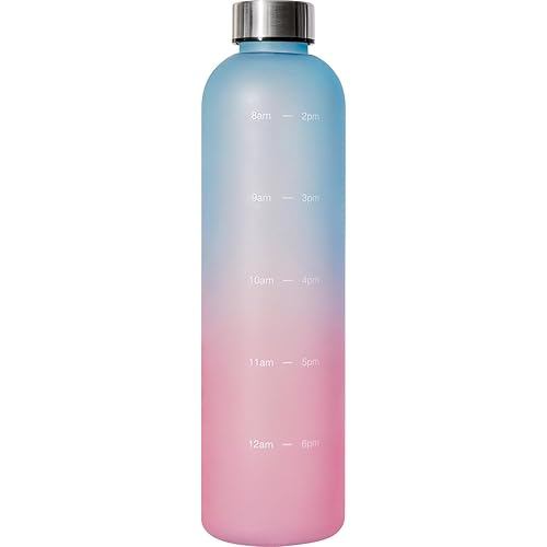 Wahei freiz WAHIRA FLAZE Water Bottle with Scale 1 Liter Mix My Sports BPA Free Unbreakable Lightwei