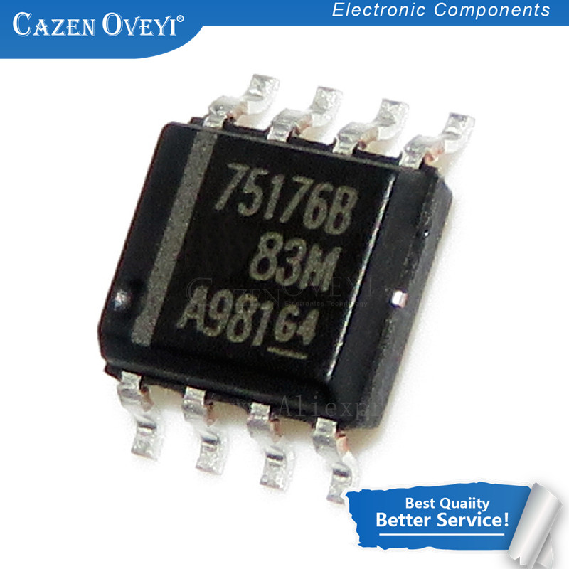 200 ชิ้น/ล็อต SN75176BDR SOP8 SN75176B SOP SN75176 SOP 8 75176B SMD ในสต็อก