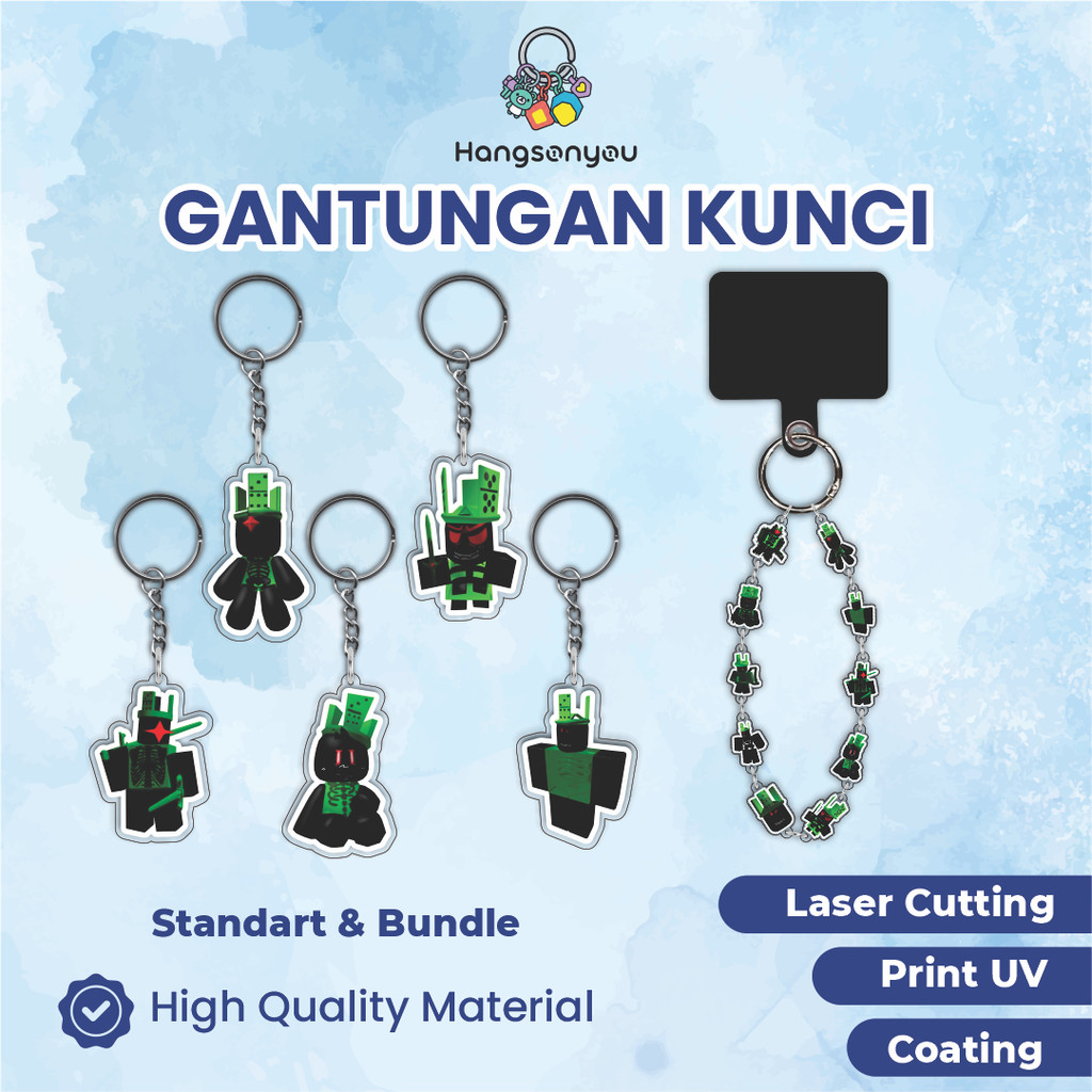 GANTUNGAN ROBLOX FORSAKEN 1X1X1 PLUSHIE พวงกุญแจอะคริลิค (LINKED KEYCHAIN)