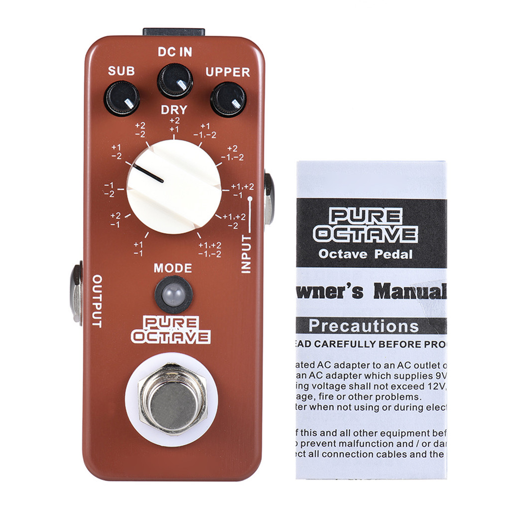 MOOER Loclth MOODER PURE OCTAVE Mini Octave Guitar Effect Pedal 11 โหมด True Bypass Full Metal Shell