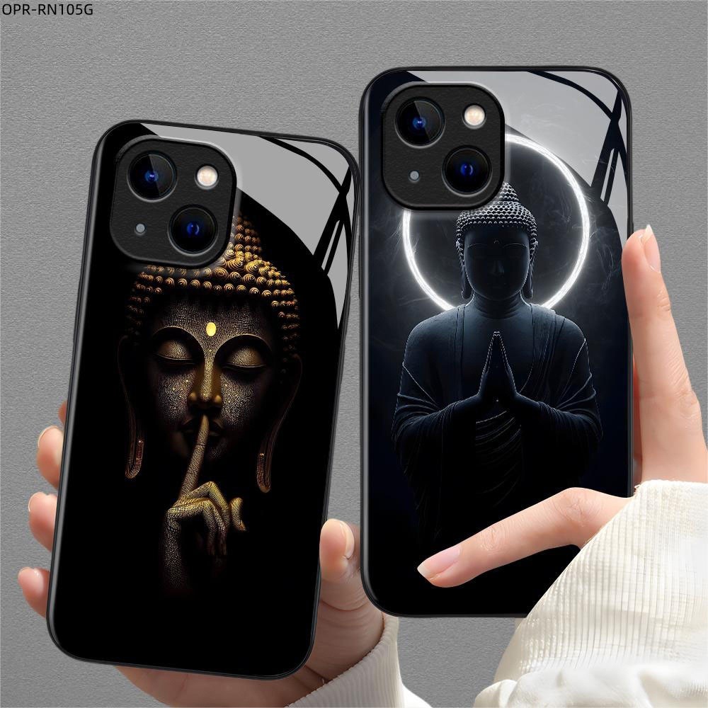 เคส For Reno 14F 13F 13 12 12F 11 11F 10 Pro 4G 5G เคสโทรศัพท์ เคสมือถือ เคสออปโป้ เคสแข็ง Phone Glass Case BLK