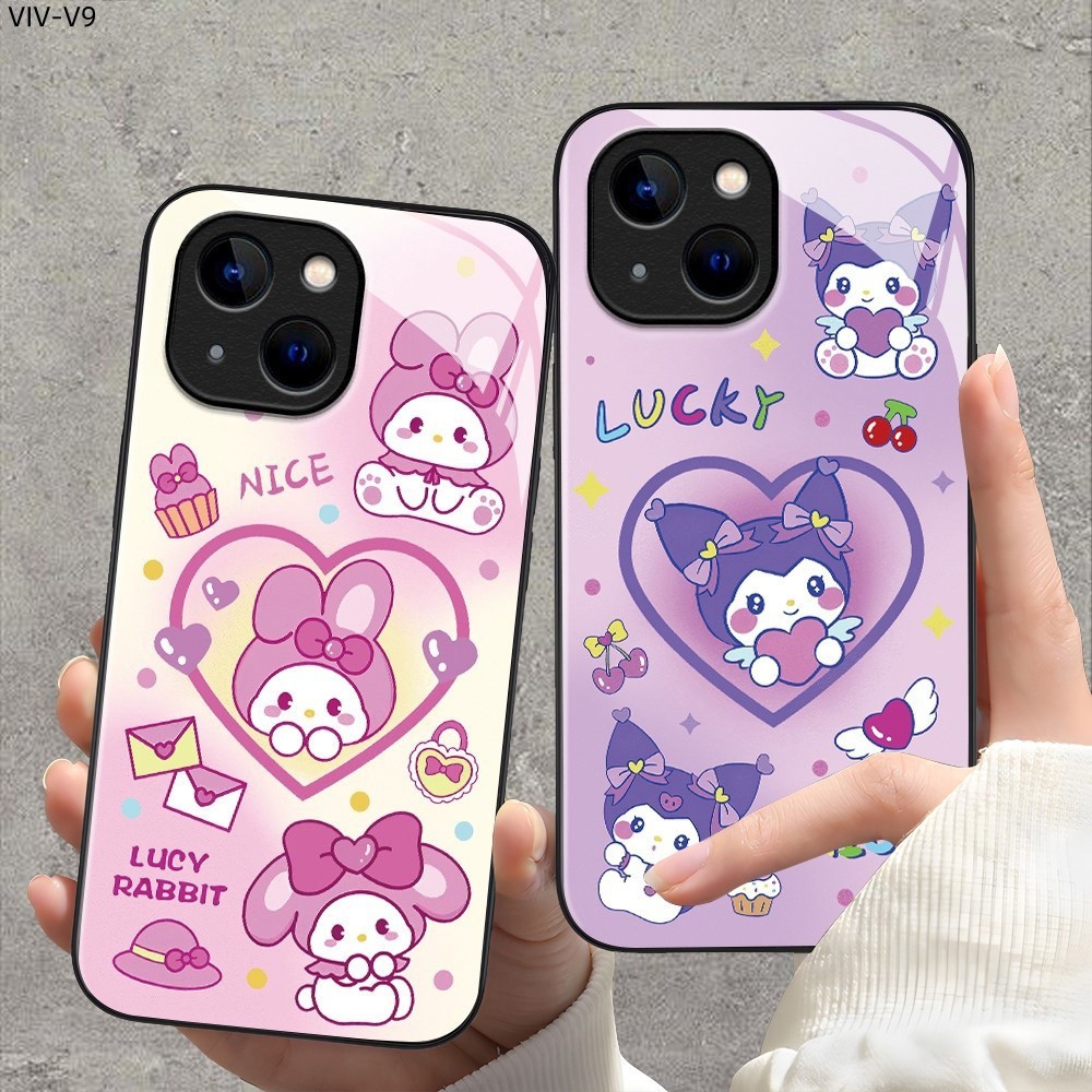 เคส For VIVO V23 V23E V21 V20 V19 V15 V11i V9 SE Pro 4G 5G เคสโทรศัพท์ เคสมือถือ เคสวีโว่ เคสแข็ง Phone Glass Case BLK ราคาถูก Shopee Lazada