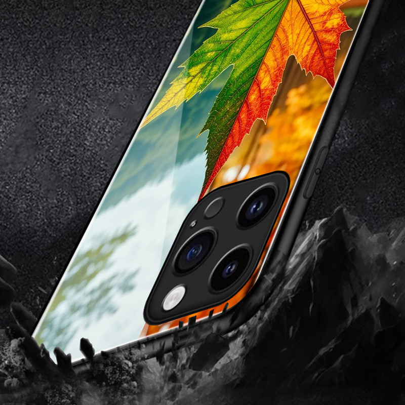 เคสสำหรับ Samsung A15 4G A15 5G A16 5G A13 5G A24 A54 A55 A34 A35 5G A13 Lite A14 5G เคสโทรศัพท์แก้วลายใบเมเปิลระเบิด - รูปที่ 3