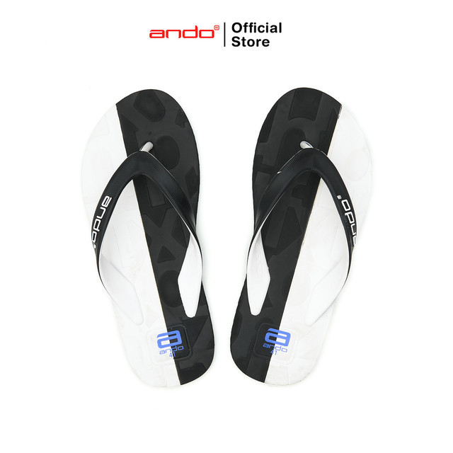 Ando Official Izanagi Mens Flip Flops - สีดํา/ขาว