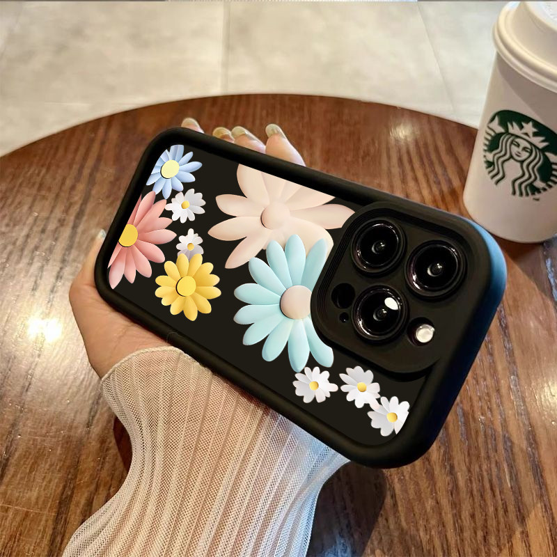 OPPO A17/A17K กันกระแทกการ์ตูนดอกไม้กรณี A36 A38/A18 A3S/A12E A5 A3X/A3 A53/A32 A57 A16K/A16E A58 4G