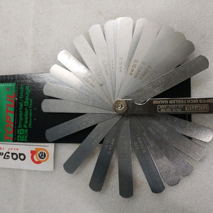 Toptul Feeler Gauge 26 Blade - Fuller Gauge 0.04 - 0.63 มม