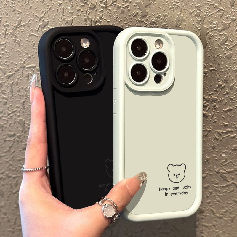 OPPO A17/A17K กันกระแทกการ์ตูนหมีเด็กกรณี A36 A38/A18 A3S/A12E A5 A3X/A3 A53/A32 A54 4G A57 A58 4G A