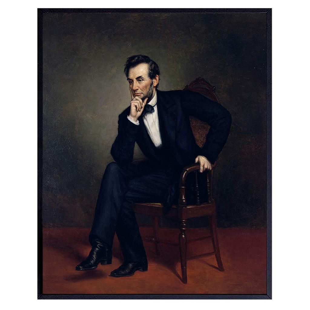 Abraham Lincoln โปสเตอร์ X Abe Lincoln Wall Art Decor Abraham Lincoln ของขวัญ Patriotic Wall Decor ส