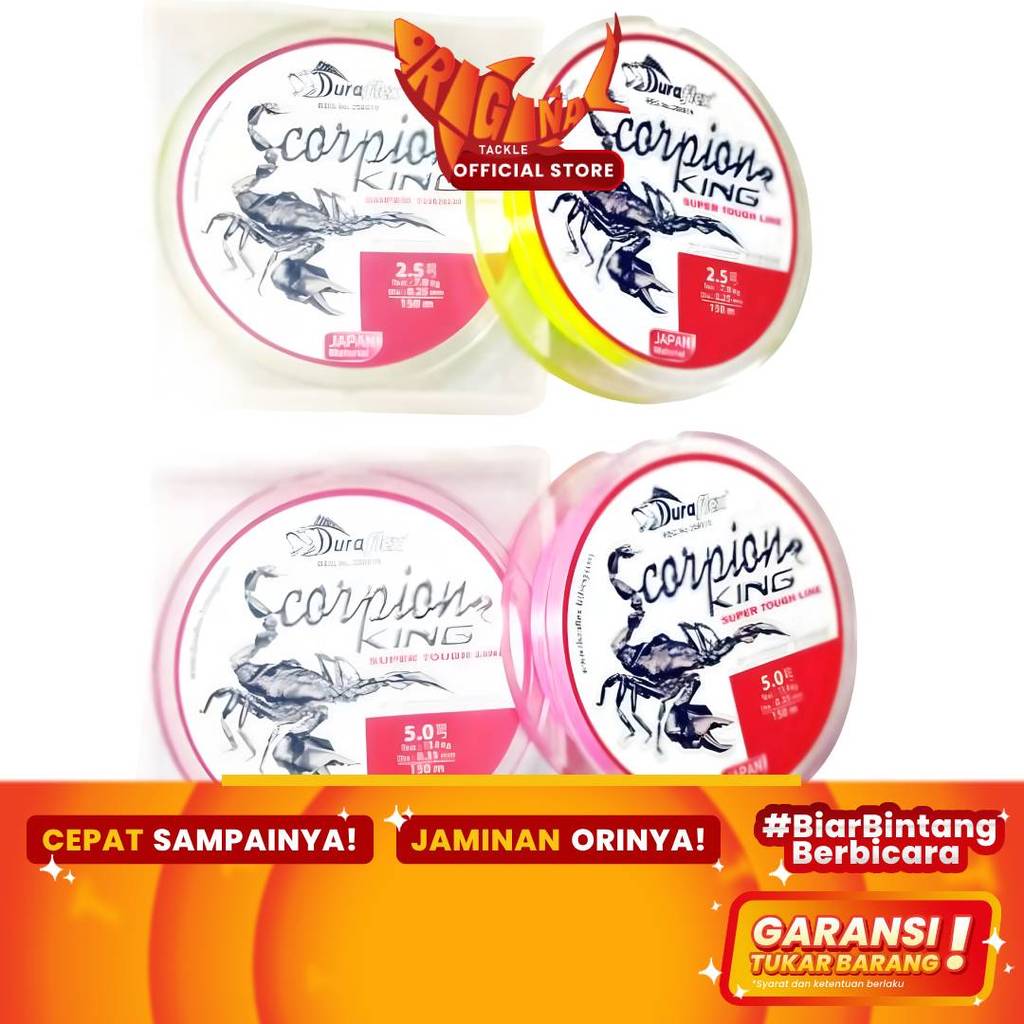 Duraflex Scorpion King Nylon Monofilament สายตกปลา 150m 0.20 0.22 0.25 0.28 0.30 0.33 0.35 0.40 0.45