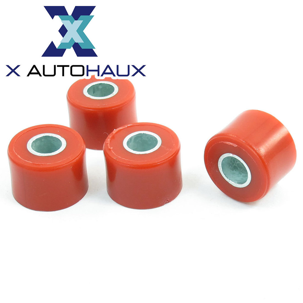 X AUTOHAUX 4 ชิ้นรถจักรยานยนต์เปลือกพลาสติกโช้คอัพบูชส่วนสีแดง