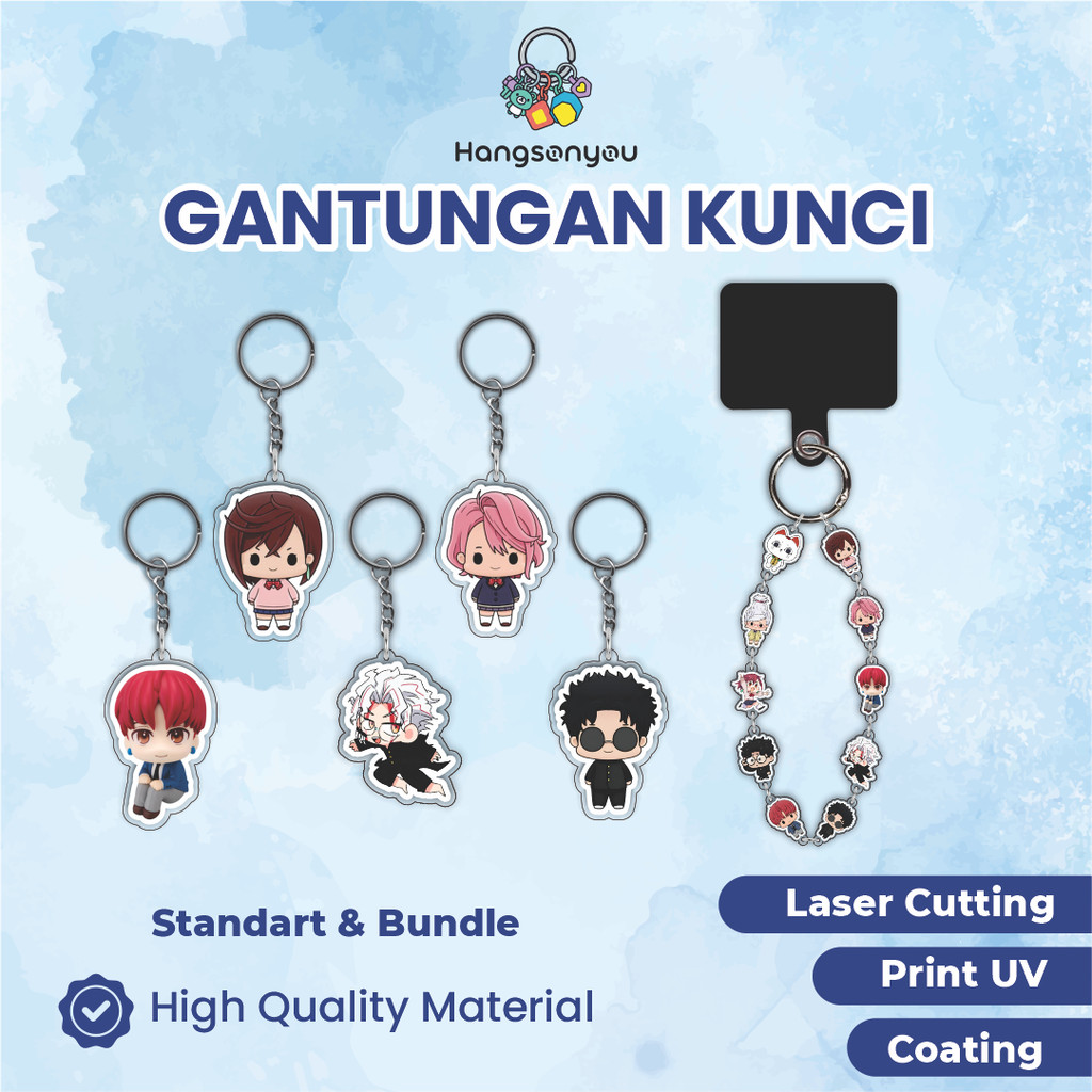 GANTUNGAN พวงกุญแจอะคริลิค / พวงกุญแจ ANIME DANADAN MINI