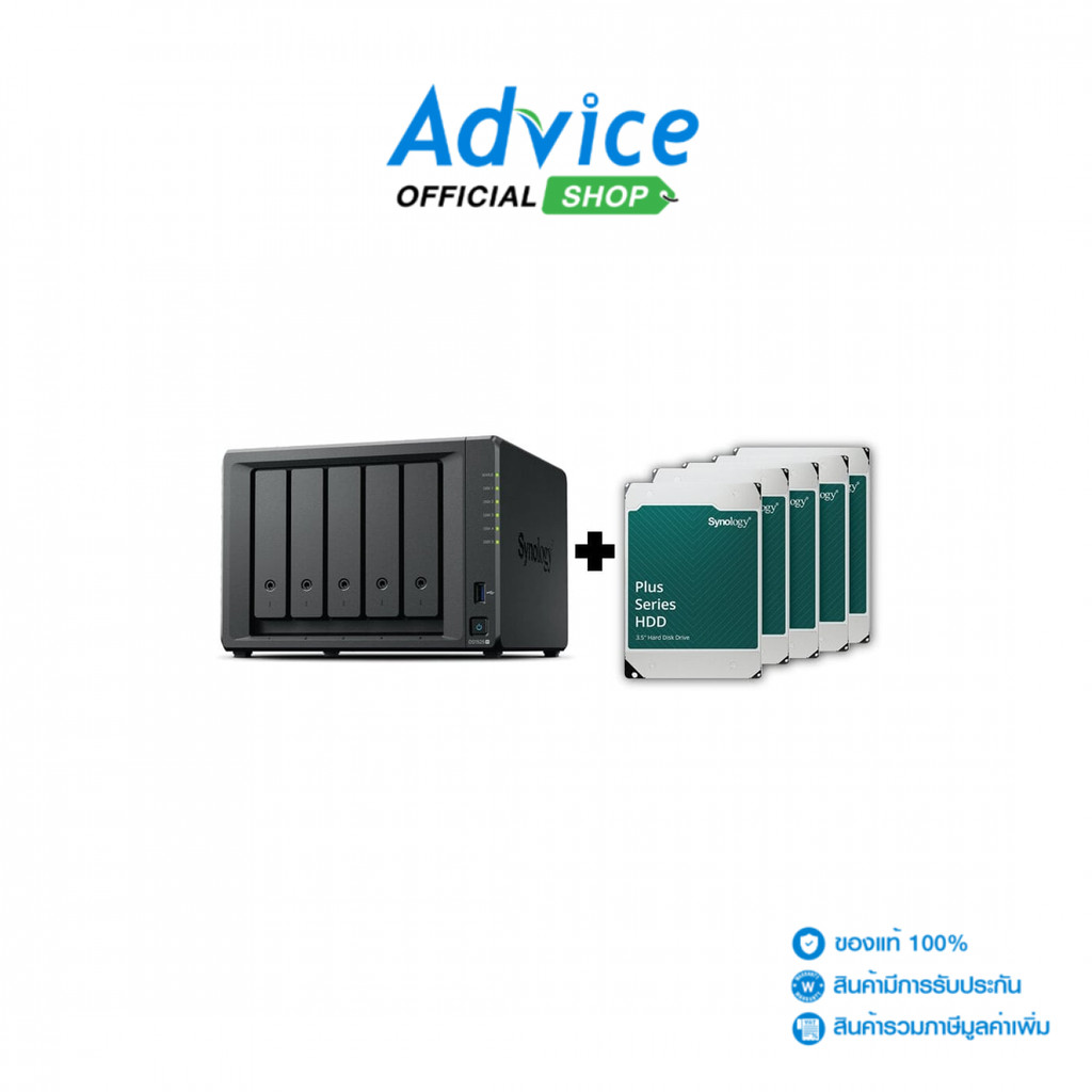 Synology Set NAS (DS1525+, With HDD. 8TB HAT3320-8T x5) - A0172656