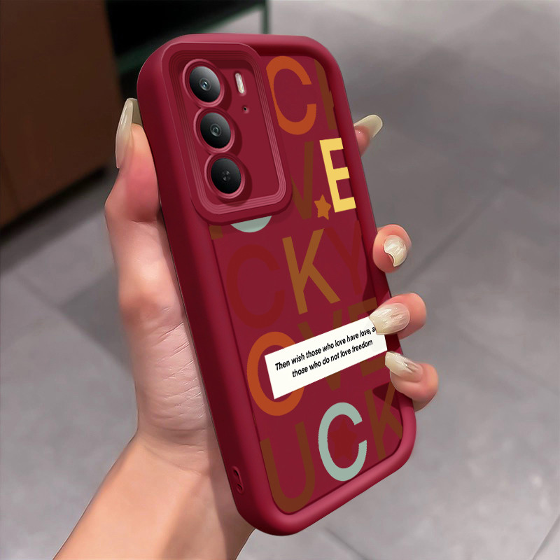 ปลอก Hp สําหรับ Realme C75 4G C75 5G C71 4G 14X 5G C73 5G กรณีเชื่อมต่อข้อความสี Kasing mall อินไลน์