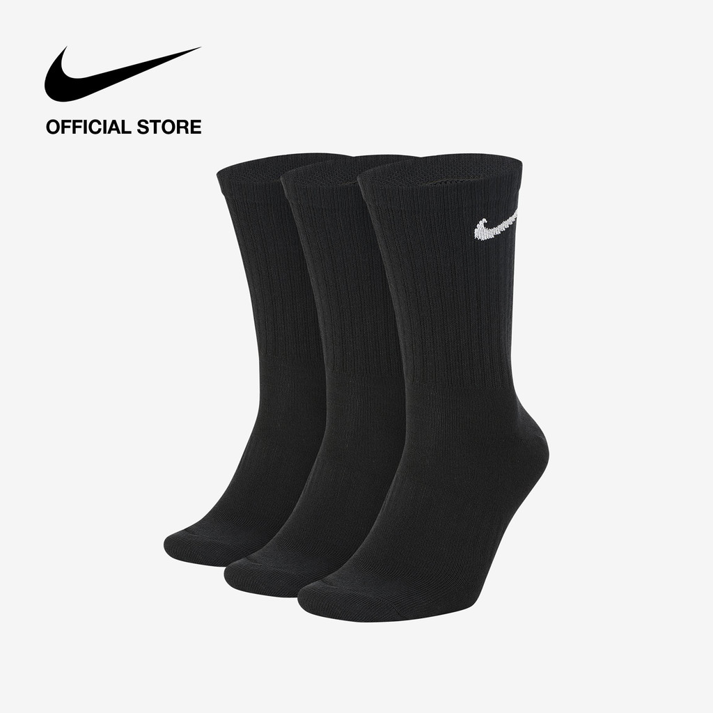 Nike Men's Everyday Lightweight Training Crew Socks (3 Pairs) - Black [SX7676-010]