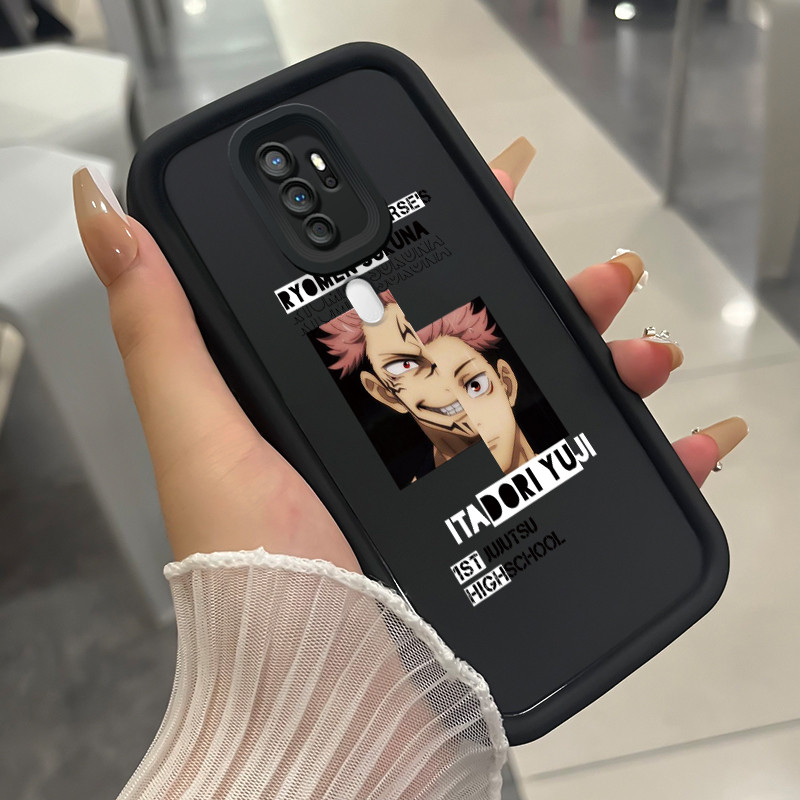 เคสสำหรับ OPPO A5 2020 A9 2020 เคสโทรศัพท์ตัวละครในอนิเมะสามสีซิลิโคนกันกระแทก